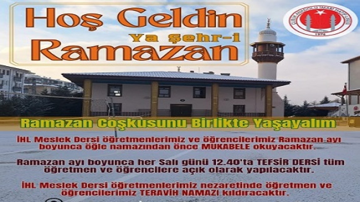 HOŞ GELDİN YA ŞEHR-İ RAMAZAN...  RAMAZAN COŞKUSUNU BİRLİKTE YAŞAYALIM...